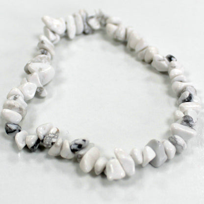 Bracelet en  Éclat de Pierre - Jaspe Blanc