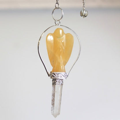 Pendules ange - Quartz jaune