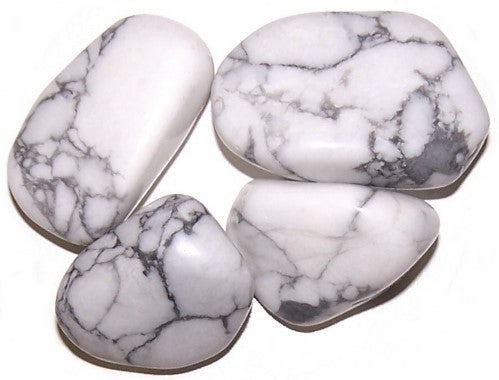 Larges Pierres Roulées- Howlite - Blanche